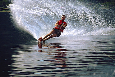 Waterskiing, British Columbia, Canada, North America