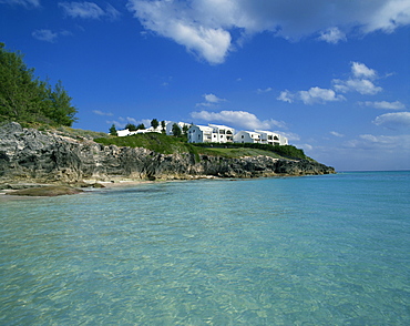 Tourist apartments above Whale Beach, Bermuda, Caribbean, Central America