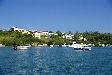 Waterside homes, Bermuda, Atlantic Ocean, Central America