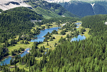 Lakes in the Rocky Mountains near Banff, Alberta, Canada, North America