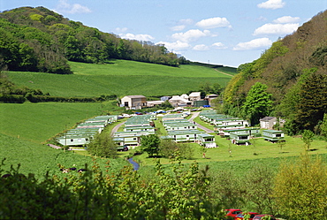 Caravan site near Salcombe, Devon, England, United Kingdom, Europe