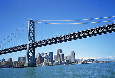 Bay Bridge and city skyline, San Francisco, California, United States of America, North America