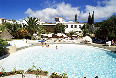 Swimming pool, Hotel Tecini, Santiago, La Gomera, Canary Islands, Spain, Europe