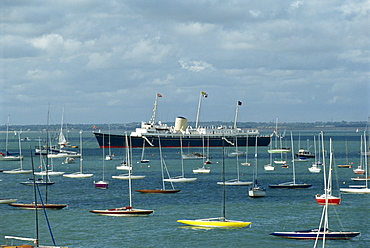 Royal Yacht Britannia at Cowes Week, Isle of Wight, England, United Kingdom, Europe