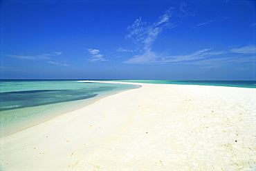 Empty tropical beach in the Maldive Islands, Indian Ocean, Asia