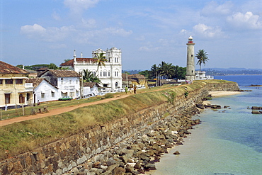 Colonial buildings and lighthouse, Galle, Sri Lanka