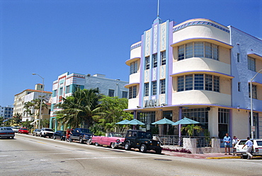 Art deco area, Miami Beach, Miami, Florida, United States of America, North America