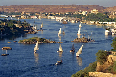 River Nile at Aswan, Egypt, North Africa, Africa