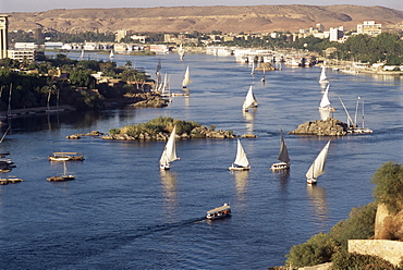 View of the River Nile, Aswan, Egypt, North Africa, Africa