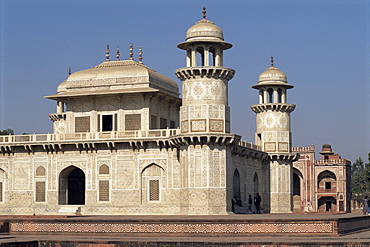 Tomb of Itimad-ud-Daulah, built by Nur Jehan, wife of Jehangir, in 1622 AD, Agra, Uttar Pradesh state, India, Asia