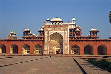 Akbar's Mausoleum, built in 1602 by Akbar, Sikandra, Agra, Uttar Pradesh state, India, Asia