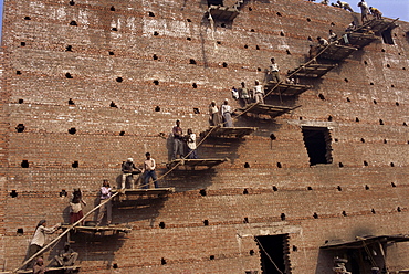 Chain gang and scaffold, near Bharatpur, Rajasthan state, India, Asia