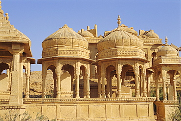 Bada Bagh, or royal cenotaphs on the outskirts of the town of Jaisalmer, Rajasthan, India