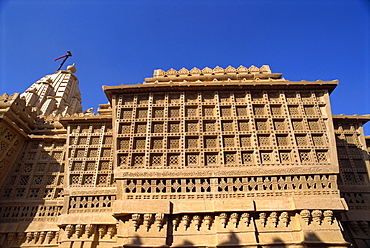 The Jain temple of Luderwa (Loduva), near Jaisalmer, Rajasthan state, India, Asia