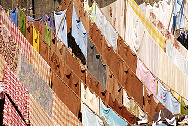 Dhobi or laundry ghats, Mumbai (Bombay), India, Asia