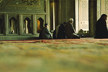 Interior, Blue Mosque, Istanbul, Turkey, Europe