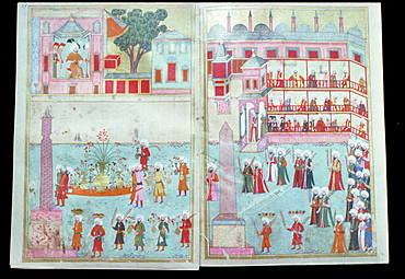 Book of the procession in honour of circumcision of Prince Mehmed, Topkapi Palace Library, Istanbul, Turkey, Europe