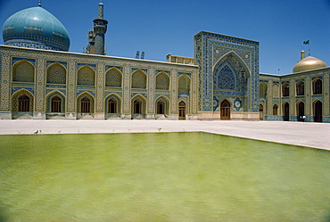 Courtyard of the shrine of Imam Reza, Mashad, Iran, Middle East