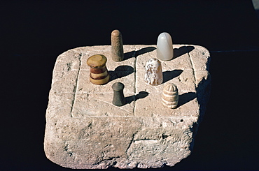 The chess board from the Indus civilisation at Mohenjodaro, in the Karachi Museum, Pakistan, Asia