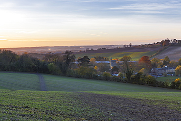 Wooburn Town at dusk, Wooburn Green, High Wycombe, Buckinghamshire, England, United Kingdom, Europe