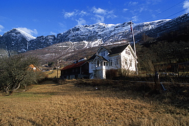 Rural farmhouse, Aurlandsfjord, Norway.