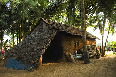 Mud-built farmhouse, Gokarna, Karnataka, India