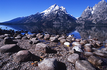 Grand Teton mountains as seen from Jenny Lake, Grand Teton National Park, Wyoming, USA