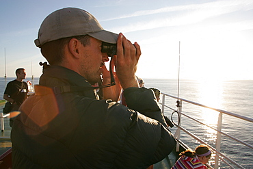 Whale watching from a ferry in Bay of Biscay, SW Europe   (RR)