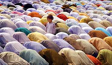 Eid prayer on the Red Road in Kolkata, India