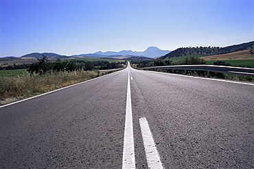 Road between Arcos de a Frontera and Grazalema, Andalucia, Spain, Europe