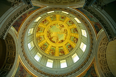 Interior of the dome of Les Invalides, Paris, France, Europe