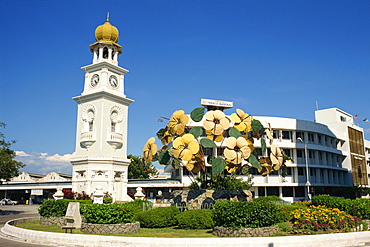 The Victoria clock tower in Penang, Malaysia, Southeast Asia, Asia