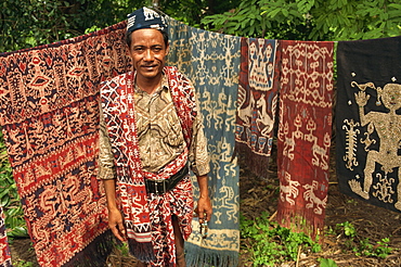 Ikat blankets, Sumba Island, Indonesia, Southeast Asia, Asia