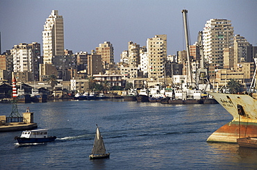 The port, Alexandria, Egypt, North Africa, Africa