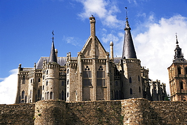 Gaudi's Bishops Palace, Astorga, Leon, Spain, Europe