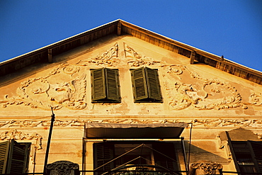 Moulding on villa near Old Town, Dubrovnik, Dalmatia, Croatia, Europe