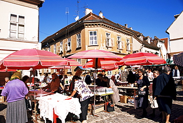 Dolac market, Zagreb, Croatia, Europe