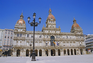 Town hall, La Coruna, Galicia, Spain, Europe