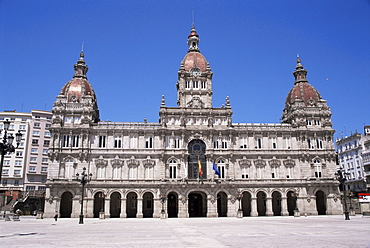 Town Hall, La Coruna, Galicia, Spain, Europe