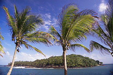 View to Devil's Island, where Dreyfus and Papillon were imprisoned, French Guiana, South America