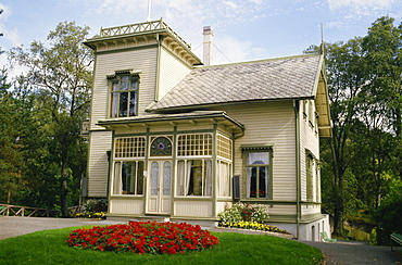 Traditional house, once the home of the composer Edvard Grieg, Troldhaugen, Norway, Scandinavia, Europe