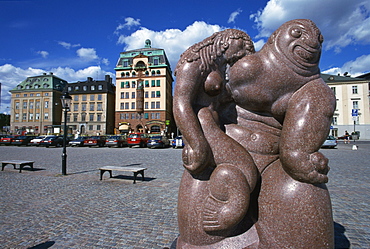 Seagod sculpture by Carl Milles, Skappsbron, Stockholm, Sweden, Scandinavia, Europe