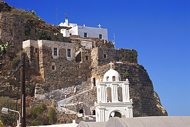 Castle, Mandraki, Nissyros, Dodecanese, Greek Islands, Greece, Europe