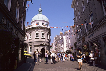 Main street, St. Peter Port, Guernsey, Channel Islands, United Kingdom, Europe