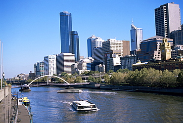 City skyline and the Yarra River, Melbourne, Victoria, Australia, Pacific