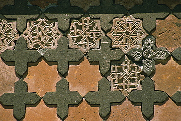 Detail of stonework, Seljuk Turk Palace, Ani, northeast Anatolia, Turkey, Asia Minor, Eurasia