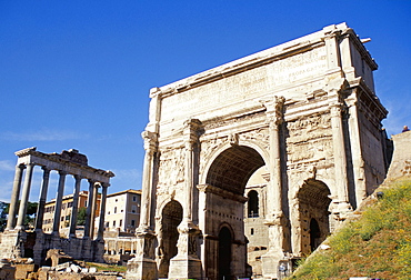 Arch of Septimius Severus, early 3rd century, Roman Forum, Rome, Lazio, Italy, Europe