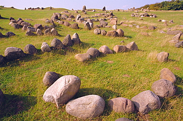 Lindholm Hoje, Viking grave site, near Alborg, Denmark, Europe