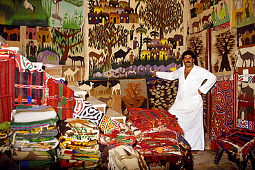 Carpet and textile souk, Merchant Bazaar, Giza, Cairo, Egypt, North Africa, Africa