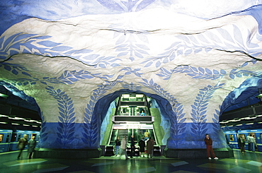 Underground station, Stockholm, Sweden, Scandinavia, Europe